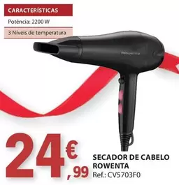 Oferta de Rowenta - Secador De Cabelo por 24,99€ em E.Leclerc