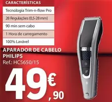 Oferta de Philips - Aparador De Cabelo por 49,9€ em E.Leclerc