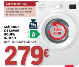 Oferta de As - Maquina De Lavar Roupa Indesit por 279€ em E.Leclerc