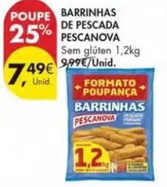 Oferta de Pescanova - Barrinhas De Pescada por 7,49€ em Pingo Doce