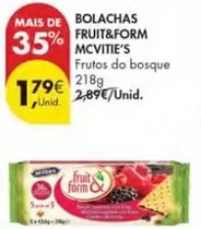 Oferta de Mc Vitie`s - Bolachas Fruit&form por 1,79€ em Pingo Doce