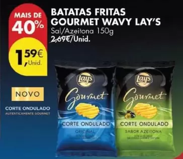 Oferta de Lay's - Batatas Fritas Gourmet por 1,59€ em Pingo Doce