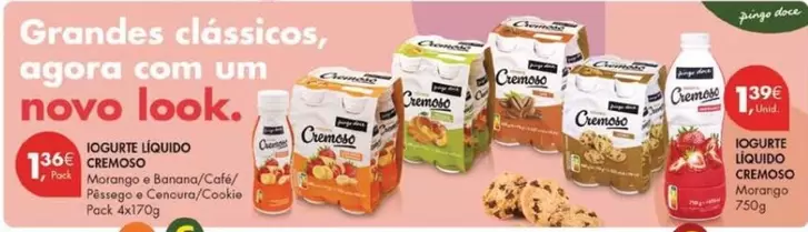 Oferta de Look - Iogurte Líquido Cremoso por 1,19€ em Pingo Doce