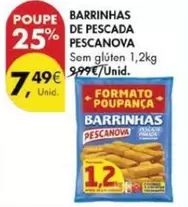 Oferta de Pescanova - Barrinhas De Pescada por 7,49€ em Pingo Doce