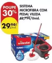 Oferta de Vileda - Sistema Microfibra Com Pedal por 29,94€ em Pingo Doce