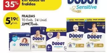 Oferta de Dodot - Fraldas por 5,19€ em Pingo Doce