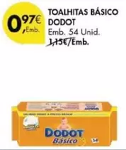 Oferta de Dodot - Toalhitas Básico por 0,97€ em Pingo Doce