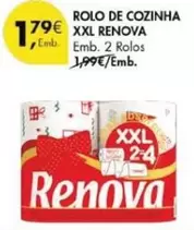 Oferta de Renova - Rolo De Cozinha Xxl por 1,79€ em Pingo Doce