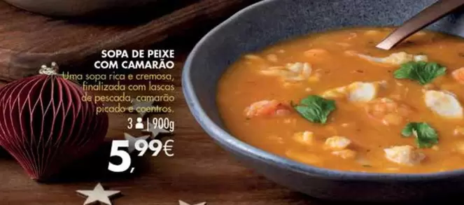 Oferta de .Com - Sopa De Peixe Com Camarão por 5,99€ em Pingo Doce