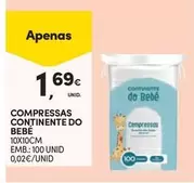 Oferta de Continente - Compresas  Do Bebe por 1,69€ em Continente Bom dia