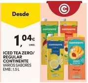 Oferta de Continente - Iced Tea Zero/ Regular por 1,04€ em Continente Bom dia