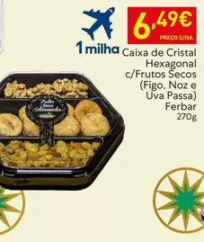 Oferta de Cristal - Caixa De  Hexagonal c/frutos Secos por 6,49€ em Recheio