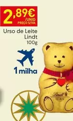 Oferta de Lindt - Urso De Leite por 2,89€ em Recheio