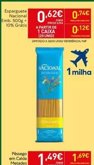 Oferta de A+ - Esparguete Nacional Emb. 500g por 1,49€ em Recheio