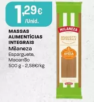 Oferta de Milaneza - Massas Alimenticias Integrais por 1,29€ em Intermarché