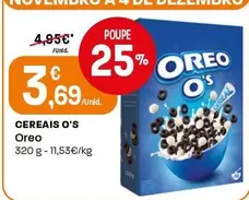 Oferta de Oreo - Cereais O's por 3,69€ em Intermarché