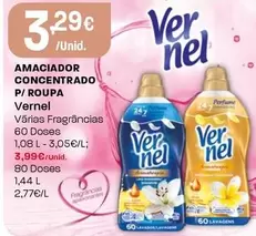 Oferta de Vernel - Amaciador Concentrado P/Roupa por 3,29€ em Intermarché