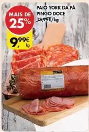 Oferta de Pingo doce - Paio York Da Pa por 9,99€ em Pingo Doce