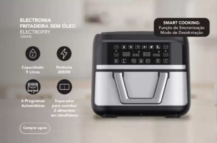 Oferta de Electronia - Smart Cooking Fritadeira Sem Oleoem Radio Popular