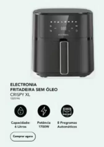 Oferta de Electronia - Fritadeira Sem Oleo Crispy Xlem Radio Popular