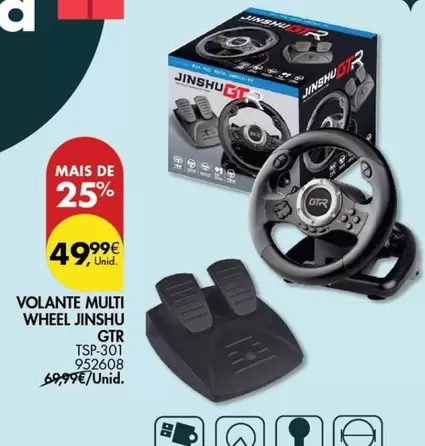 Oferta de Volante Multi Wheel Gtr por 49,99€ em Pingo Doce