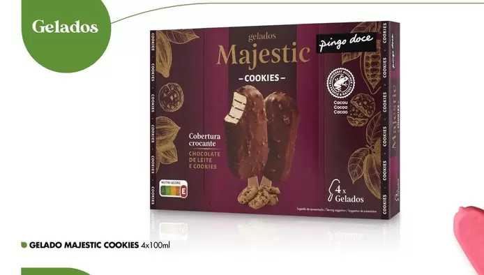 Oferta de Pingo doce - Gelado Majestic Cookiesem Pingo Doce