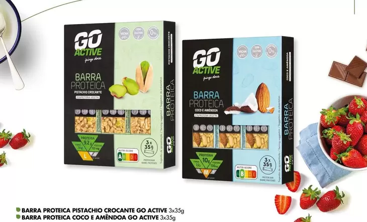 Oferta de B! - Barra Protèca Pistachio Crocante Go Activem Pingo Doce