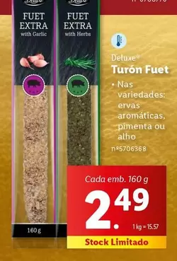 Oferta de Deluxe - Turrón Fuet por 2,49€ em Lidl