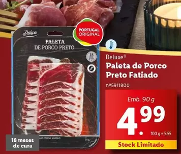 Oferta de Deluxe - Paleta De Porco Preto Fatiado por 4,99€ em Lidl