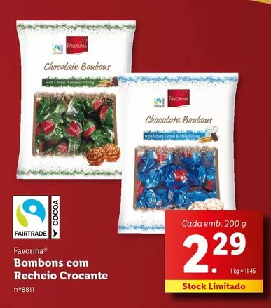 Oferta de Favorina - Bombons Com Recheio Crocante por 2,29€ em Lidl