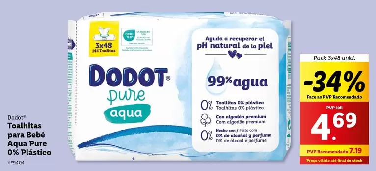 Oferta de Dodot - Toallitas Para Bebe por 4,69€ em Lidl