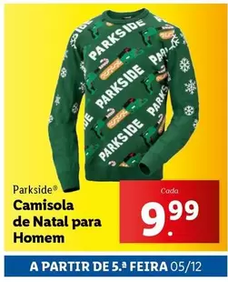 Oferta de Parkside - Camisola De Natal Para Homem por 9,99€ em Lidl