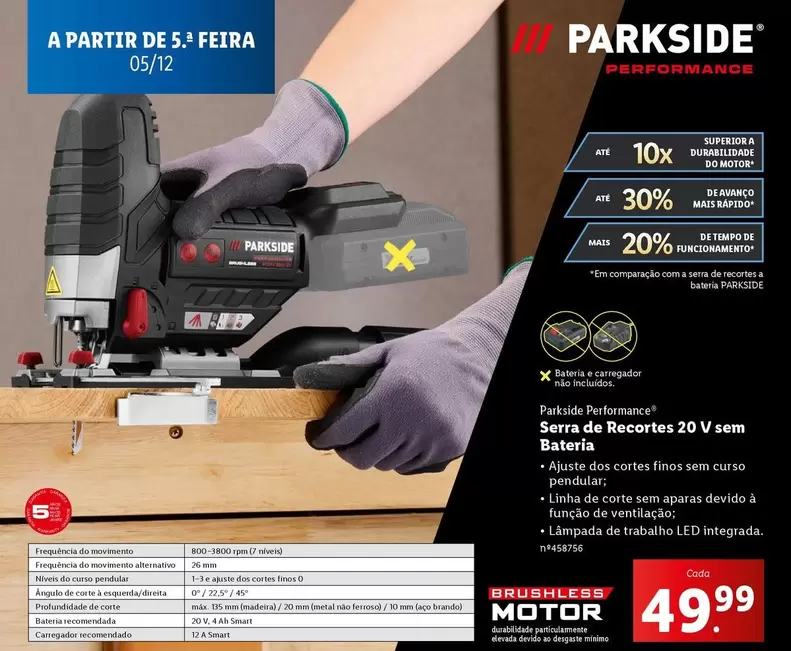 Oferta de Parkside - Serre De Recorres 20 V por 49,99€ em Lidl