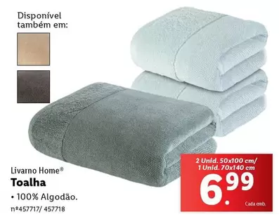 Oferta de Toalha por 6,99€ em Lidl