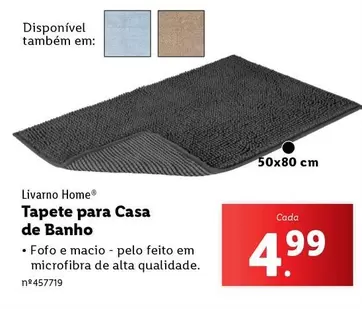 Oferta de Tapete Para Casa De Banho por 4,99€ em Lidl