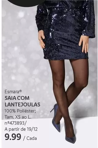 Oferta de A+ - Saia Com Lantejoulas por 9,99€ em Lidl