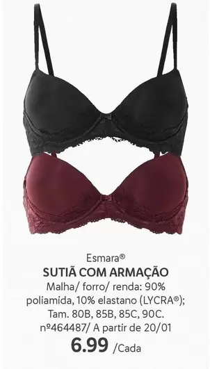 Oferta de A+ - Sutiã Com Armação por 6,99€ em Lidl