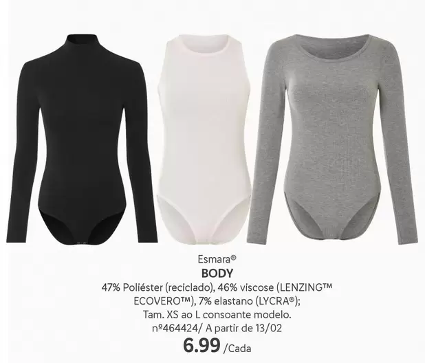 Oferta de Esmara - Body por 6,99€ em Lidl