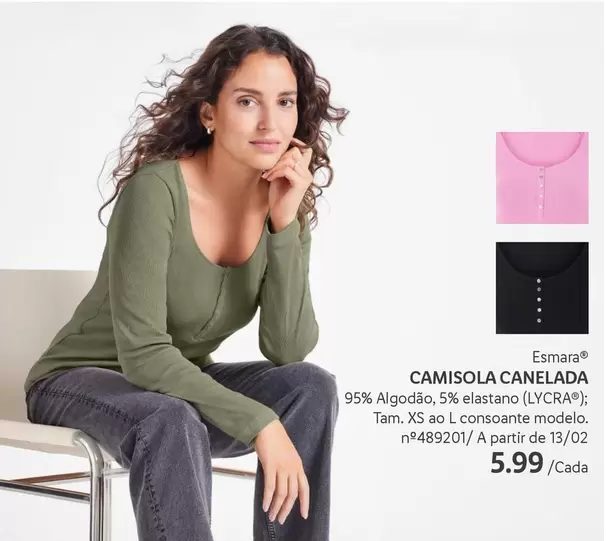 Oferta de A+ - Camisola Canelada por 5,99€ em Lidl