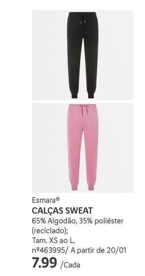 Oferta de Esmara - Calcas Sweat por 7,99€ em Lidl