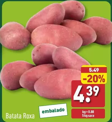 Oferta de Batata Roxa por 4,39€ em Aldi