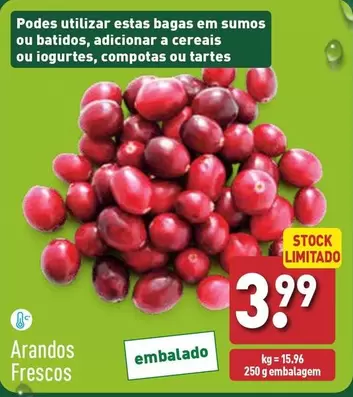 Oferta de Arandos Frescos por 3,99€ em Aldi