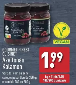 Oferta de Gourmet Finest Cuisine - Azeitonas Kalamon  por 1,99€ em Aldi