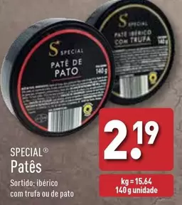 Oferta de Special - Patês  por 2,19€ em Aldi