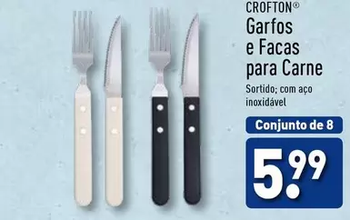 Oferta de Crofton - Garfos E Facas Para Carne por 5,99€ em Aldi