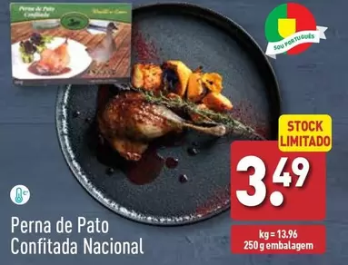 Oferta de Perna De Pato Confitada Nacional  por 3,49€ em Aldi