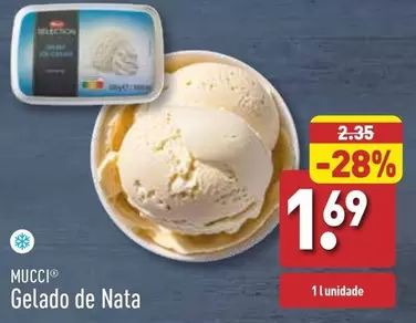 Oferta de Mucci - Gelado De Nata por 1,69€ em Aldi