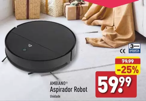 Oferta de Aspirador Robot por 59,99€ em Aldi