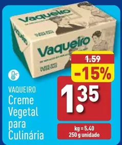 Oferta de Vaqueiro - Creme Vegetal Para Culinária  por 1,35€ em Aldi