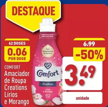 Oferta de Comfort - Amaciador De Roupa Creations Lírios E Morango por 3,49€ em Aldi